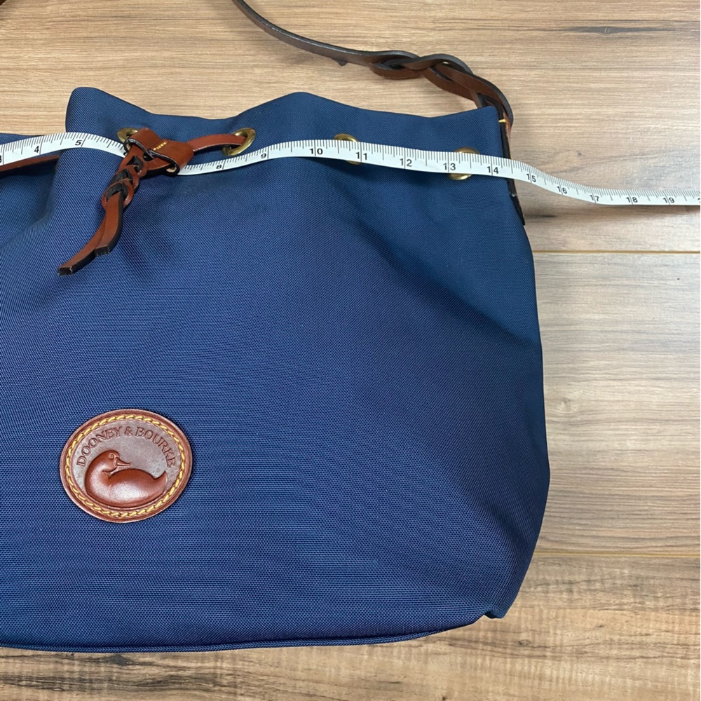 Dooney & Bourke Canvas Drawstring‎ Bucket Bag Color Navy - Picture 11 of 12